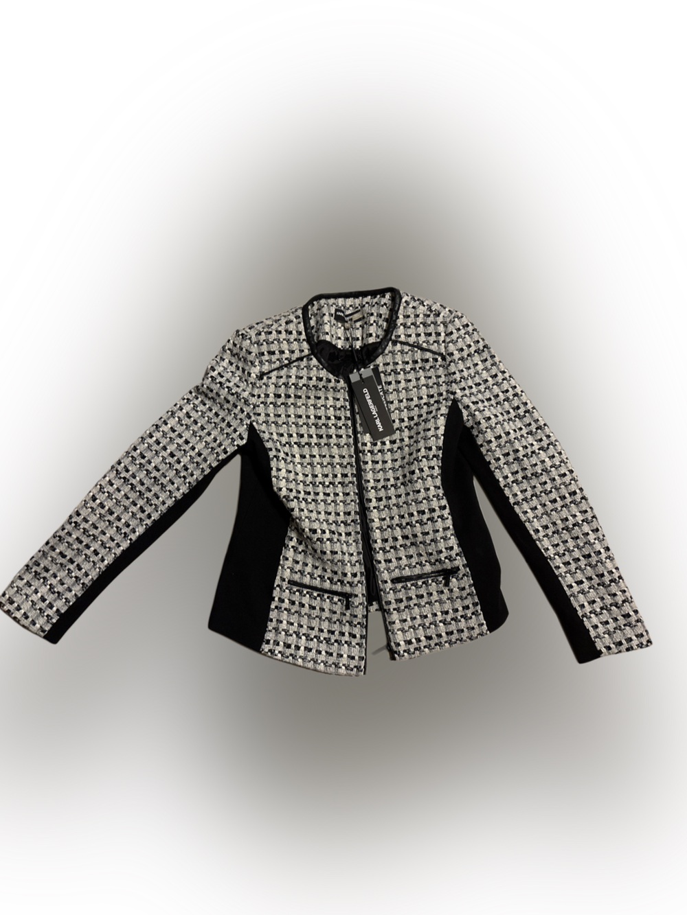 Karl Lagerfeld Black and White Tweed Jacket